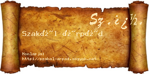 Szakál Árpád névjegykártya