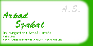 arpad szakal business card