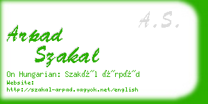 arpad szakal business card